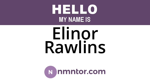 Elinor Rawlins