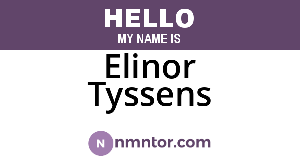 Elinor Tyssens
