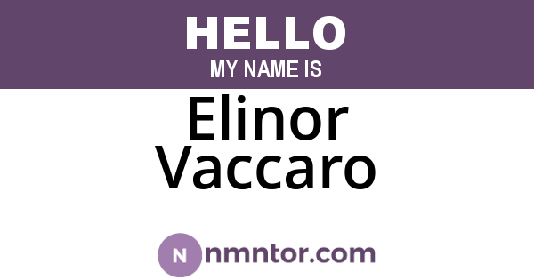 Elinor Vaccaro