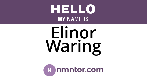 Elinor Waring