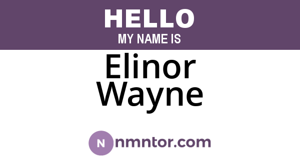 Elinor Wayne