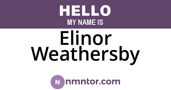 Elinor Weathersby