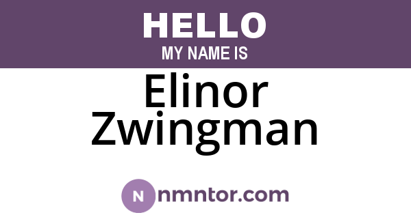 Elinor Zwingman