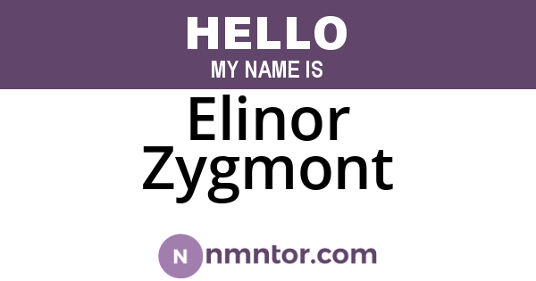 Elinor Zygmont
