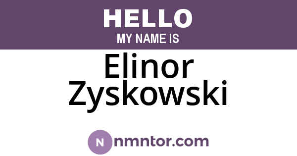 Elinor Zyskowski