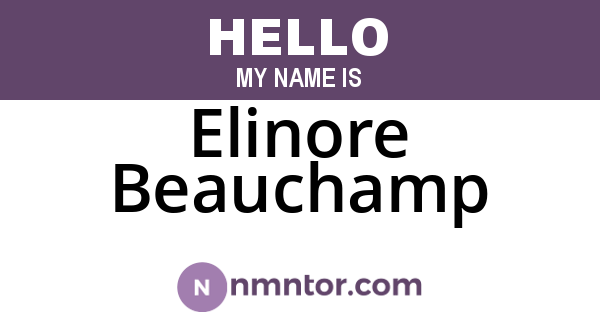 Elinore Beauchamp