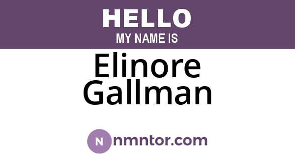 Elinore Gallman