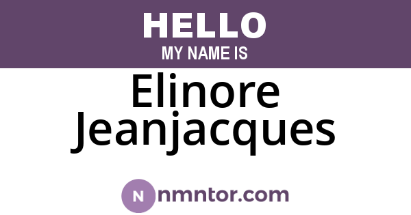 Elinore Jeanjacques