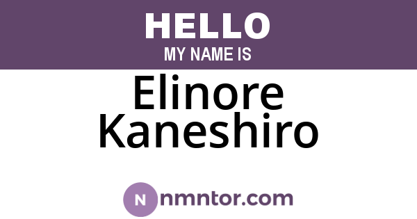 Elinore Kaneshiro