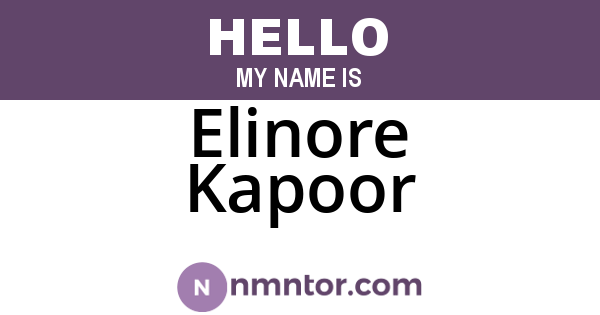 Elinore Kapoor
