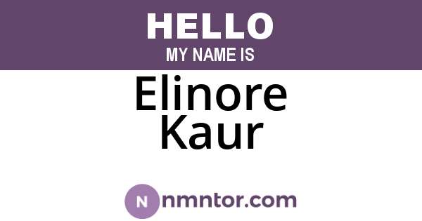 Elinore Kaur