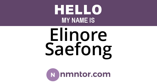 Elinore Saefong