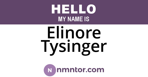 Elinore Tysinger