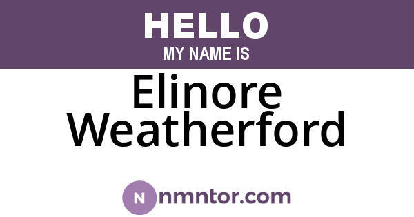 Elinore Weatherford