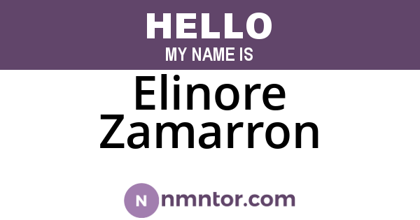 Elinore Zamarron