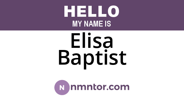 Elisa Baptist