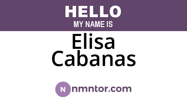 Elisa Cabanas