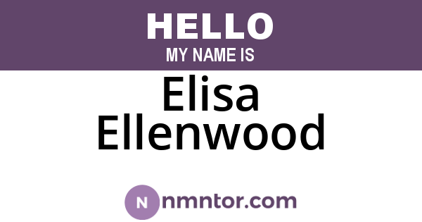 Elisa Ellenwood
