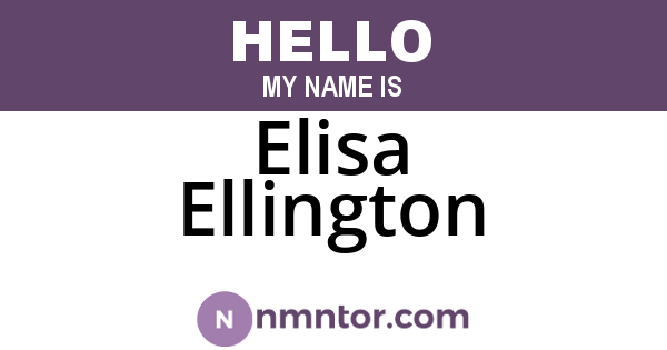 Elisa Ellington