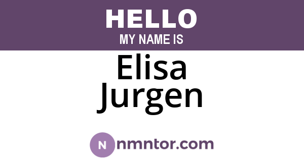 Elisa Jurgen