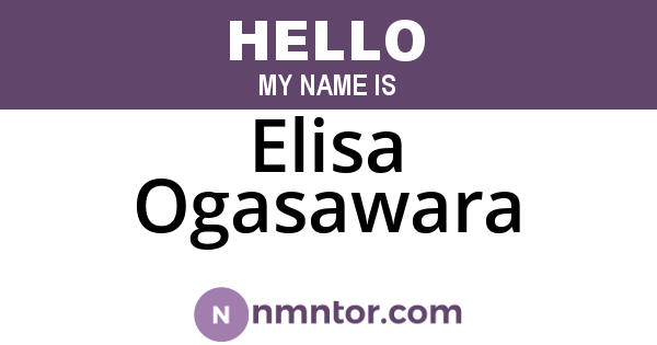 Elisa Ogasawara