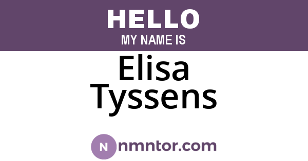 Elisa Tyssens