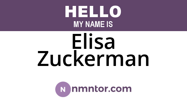 Elisa Zuckerman