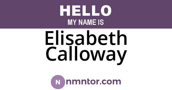 Elisabeth Calloway