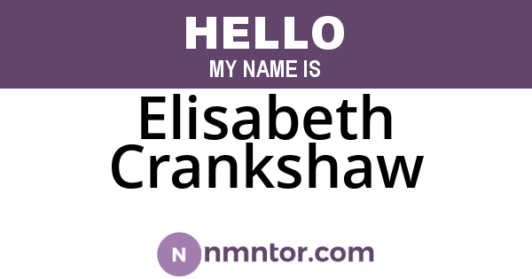 Elisabeth Crankshaw