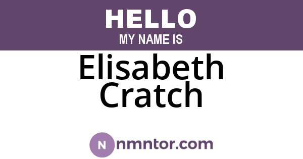 Elisabeth Cratch