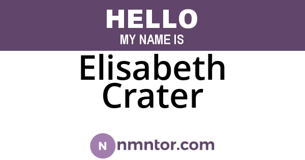 Elisabeth Crater