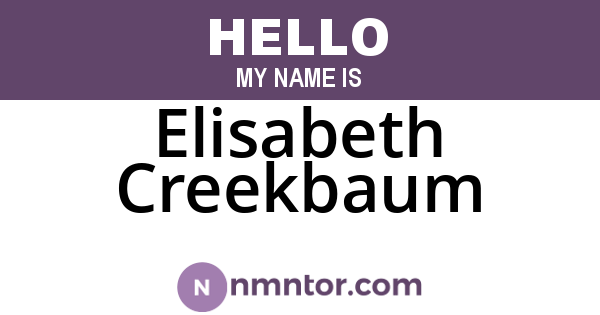 Elisabeth Creekbaum