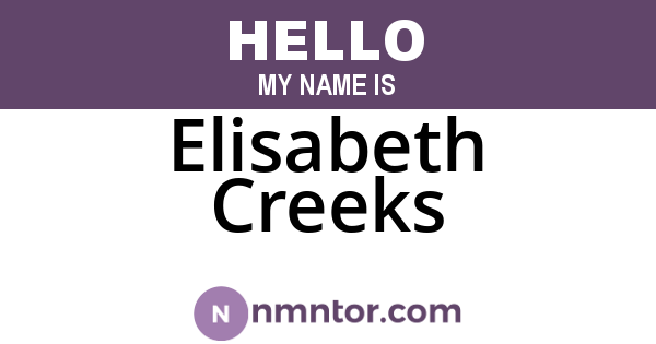 Elisabeth Creeks