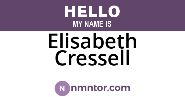 Elisabeth Cressell