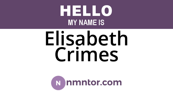 Elisabeth Crimes