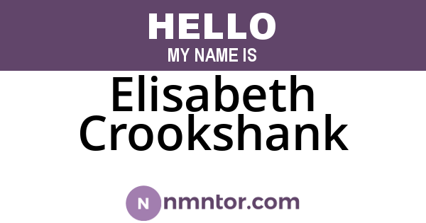 Elisabeth Crookshank