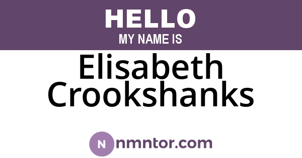 Elisabeth Crookshanks