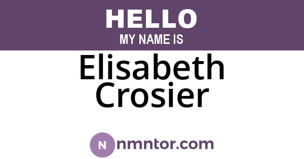 Elisabeth Crosier