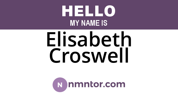 Elisabeth Croswell