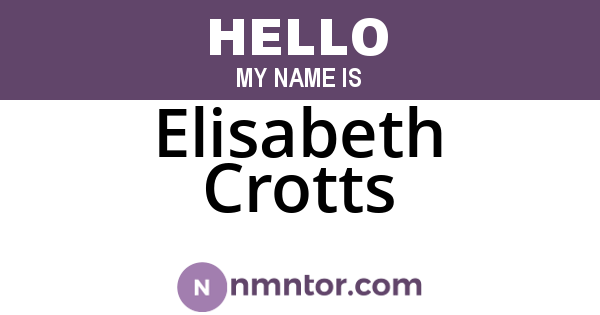 Elisabeth Crotts
