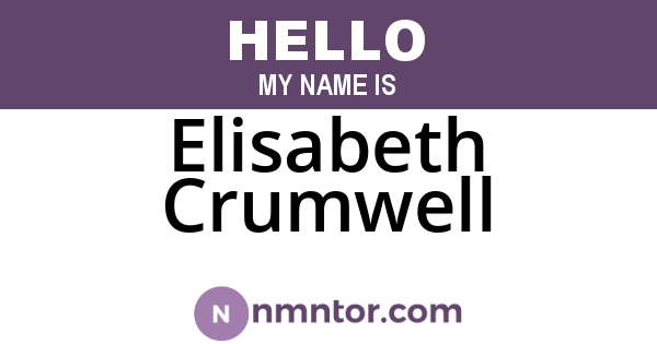 Elisabeth Crumwell