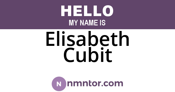 Elisabeth Cubit