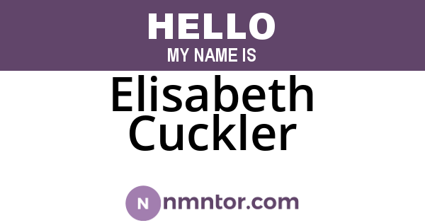 Elisabeth Cuckler