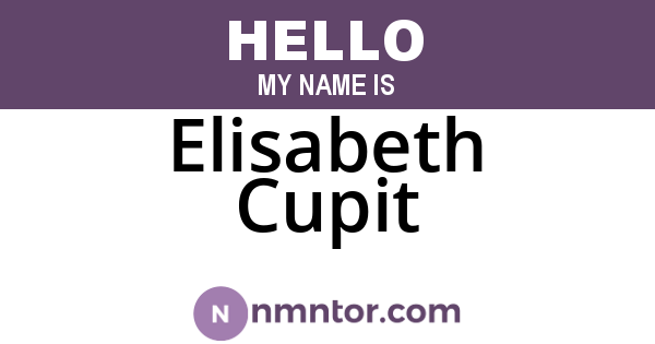 Elisabeth Cupit