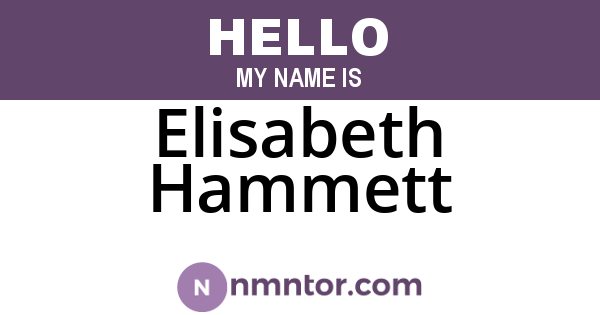 Elisabeth Hammett