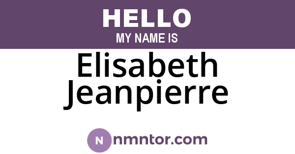 Elisabeth Jeanpierre