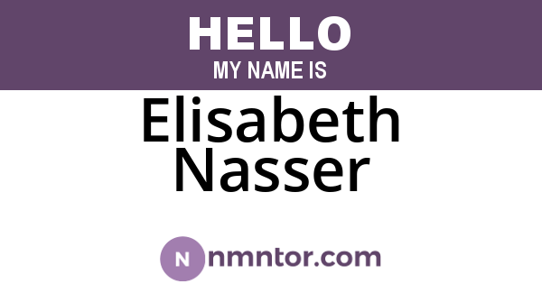 Elisabeth Nasser