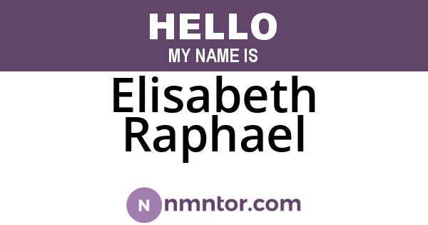 Elisabeth Raphael