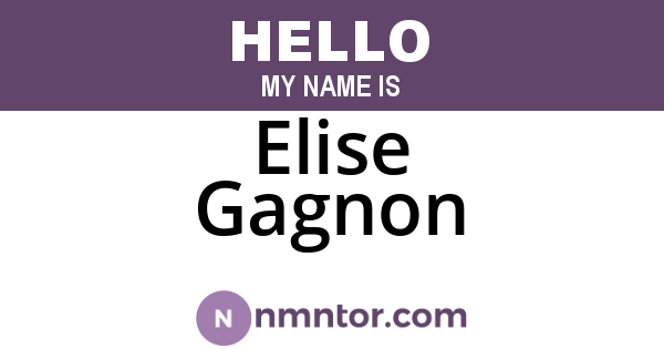 Elise Gagnon