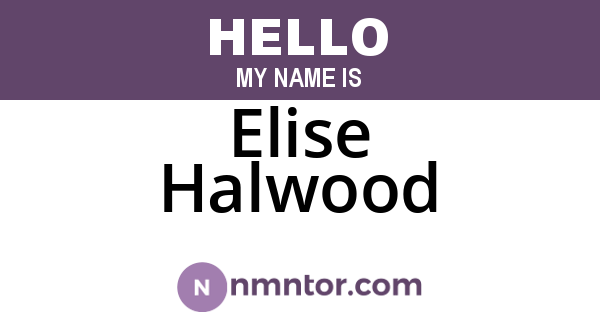 Elise Halwood